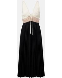 Jonathan Simkhai - Stephanie Pleated Poplin Midi Dress - Lyst