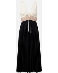 Jonathan Simkhai - Stephanie Pleated Poplin Midi Dress - Lyst