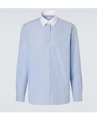 Bottega Veneta - Pinstripe Cotton Poplin Shirt - Lyst
