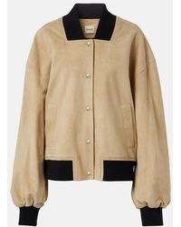 KHAITE - Spence Suede Bomber Jacket - Lyst