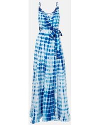 Anna Kosturova - Tie-Dye Silk Wrap Dress - Lyst