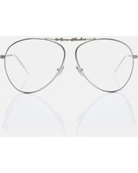 Acne Studios - Logo Aviator Glasses - Lyst