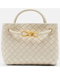 Bottega Veneta - Andiamo Mini Leather Top-Handle Bag - Lyst