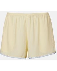 SIR. - Lace-Trimmed Silk Shorts - Lyst