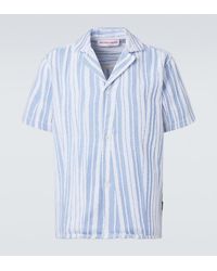 Orlebar Brown - Howel Striped Cotton Toweling Shirt - Lyst