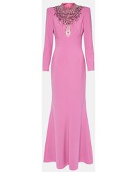 Jenny Packham - Laka Embellished Crepe Gown - Lyst