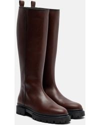 STAUD - Henry Leather Knee-High Boots - Lyst