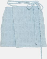 Givenchy - Plage 4g Cotton-blend Terry Wrap Skirt - Lyst