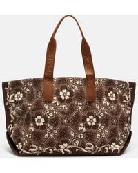 ALÉMAIS - Floral Canvas Tote Bag - Lyst