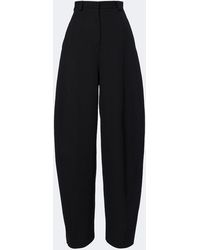 Balenciaga - Wool Barrel-Leg Pants - Lyst