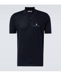 Brunello Cucinelli - Logo Silk And Cotton Polo Shirt - Lyst