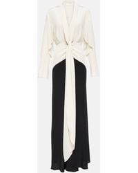 Victoria Beckham - Tie-detail Silk Gown - Lyst