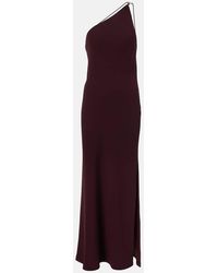 Vince - One-Shoulder-Maxikleid Aus Crepe - Lyst