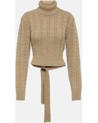 MM6 by Maison Martin Margiela - Cropped Wool-blend Sweater - Lyst