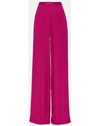 ‎Taller Marmo - Marlene High-Rise Crepe Cady Palazzo Pants - Lyst