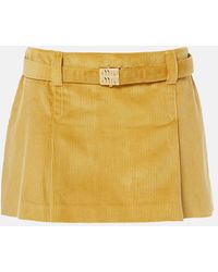 Miu Miu - Minirock Aus Baumwoll-Cord - Lyst
