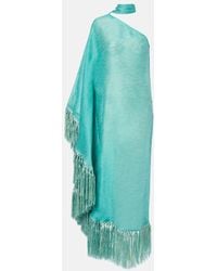 ‎Taller Marmo - Arno Fringed Linen-Blend Maxi Dress - Lyst