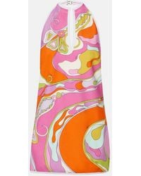 PUCCI - Orchidee Cotton-Blend Terry Minidress - Lyst