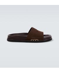 JW Anderson - Pantoletten Aus Veloursleder - Lyst