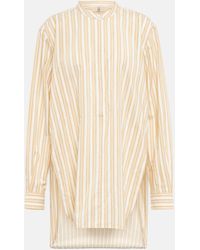 Totême - Striped Cotton And Silk Shirt - Lyst