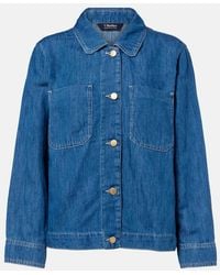 Max Mara - Galante Cotton And Linen Denim Jacket - Lyst