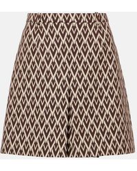 Valentino - Toute La V Wool Jacquard Miniskirt - Lyst