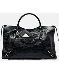 Balenciaga - Le City Medium Leather Top-Handle Bag - Lyst