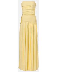 STAUD - Mariana Ruched Jersey Maxi Dress - Lyst