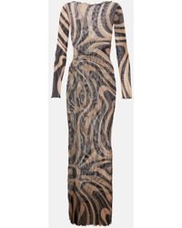 PUCCI - Marmo Sheer Mesh Maxi Dress - Lyst
