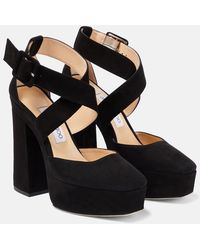 Jimmy Choo - Gian 140 Platform Leather Pumps - Lyst