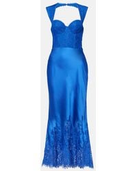 Rebecca Vallance - Remi Lace And Satin Maxi Dress - Lyst