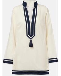 Tory Burch - Tunika Aus Baumwoll-Voile - Lyst