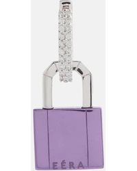 Eera - Einzelner Ohrring Lock Small Aus 18Kt Weissgold Mit Diamanten - Lyst