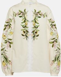 Giambattista Valli - Embroidered Cotton Blouse - Lyst