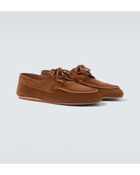 Ancient Greek Sandals - Pliario Suede Boat Shoes - Lyst