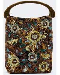 Dries Van Noten - Embellished Floral Jacquard Top-Handle Bag - Lyst