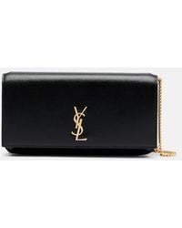 Saint Laurent - Cassandre Leather Phone Pouch - Lyst