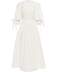Damen Bekleidung Kleider Kleider für formelle Anlässe und Abendkleider ROKSANDA Baumwolle Bridal Robe Tela aus Taft in Weiß 