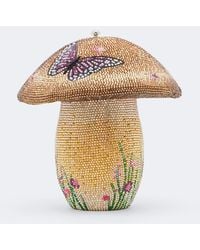 Judith Leiber - Mushroom Bella Crystal-Embellished Clutch - Lyst