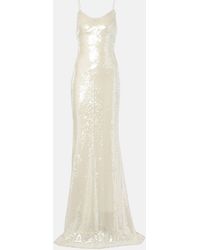 The New Arrivals Ilkyaz Ozel - Sequined Open-Back Gown - Lyst