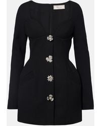 Blumarine - Embellished Crepe Minidress - Lyst