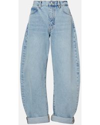 FRAME - The Bubble Barrel-Leg Jeans - Lyst