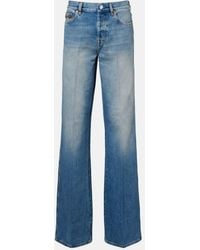 Gucci - Horsebit Mid-Rise Flared Jeans - Lyst