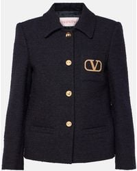 Valentino - Vlogo Signature Tweed Jacket - Lyst