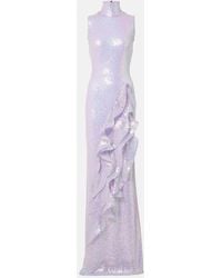 Maticevski - Robe Longue Radiella Wave A Sequins - Lyst