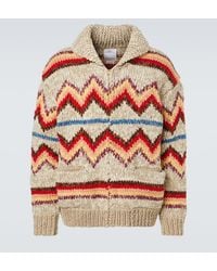 Visvim - Wool And Cashmere Jacquard Cardigan - Lyst