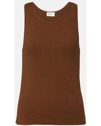 Saint Laurent - Cassandre Cotton Jersey Tank Top - Lyst