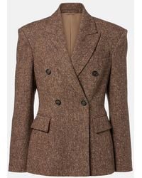 Brunello Cucinelli - Double-Breasted Wool-Blend Jacket - Lyst