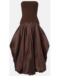 Jonathan Simkhai - Izzy Taffeta Midi Dress - Lyst