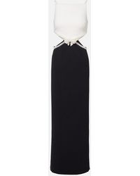 Self-Portrait - Faux Pearl Cutout Crepe Gown - Lyst
